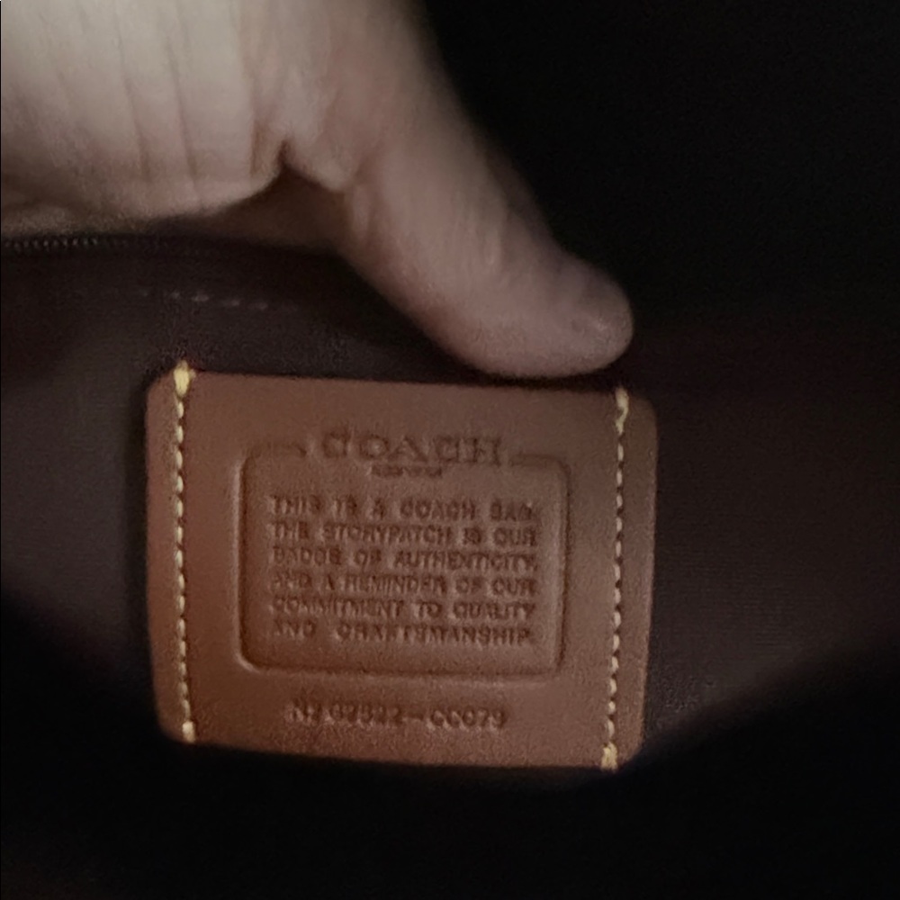 Coach Large Rowan Dark Brown Suede Satchel - Picture 8 of 8